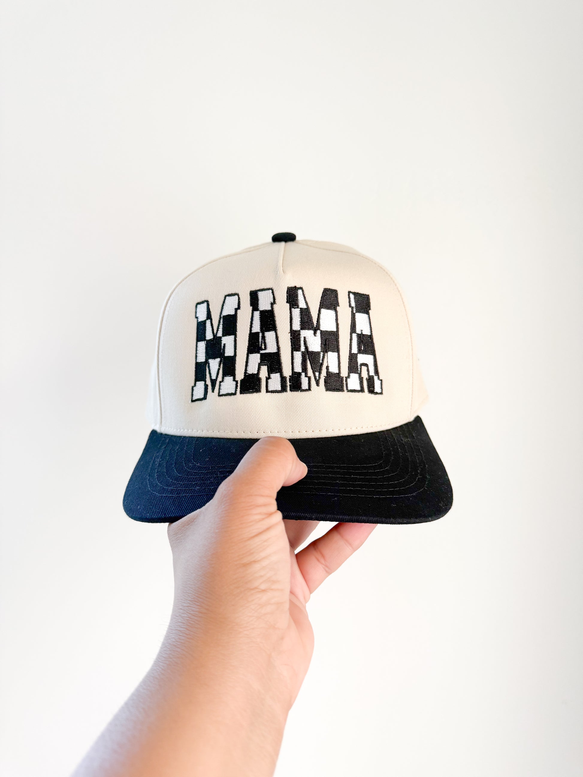 Checkered Mama Trucker Hat